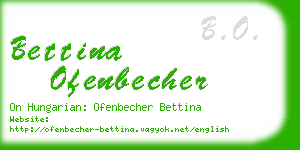bettina ofenbecher business card